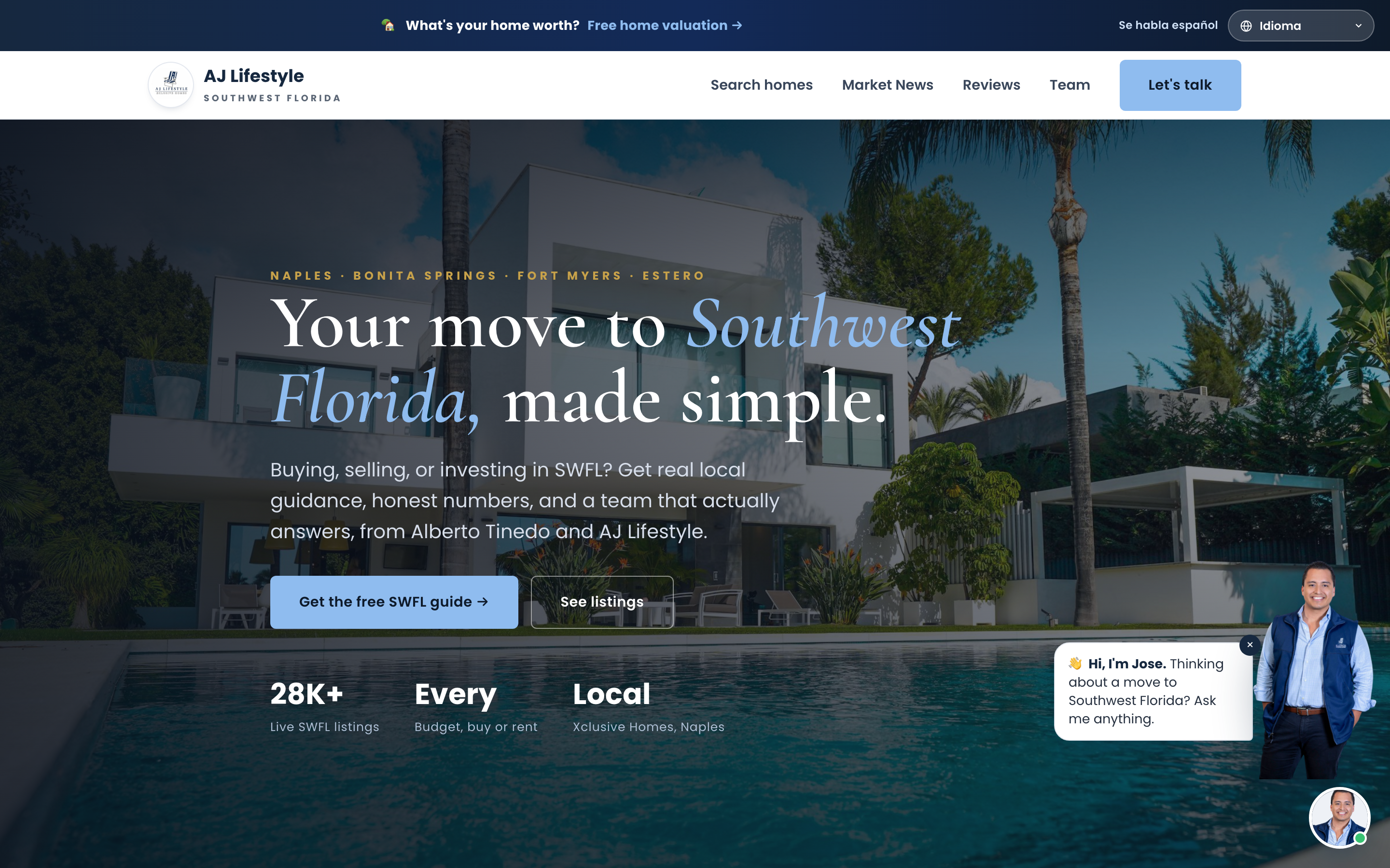 AJ Lifestyle website we built